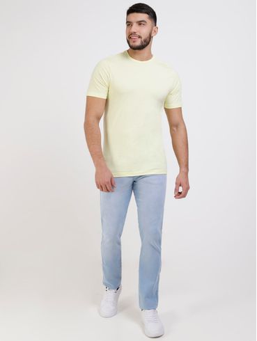 Camiseta Manga Curta Básica Masculina Amarelo