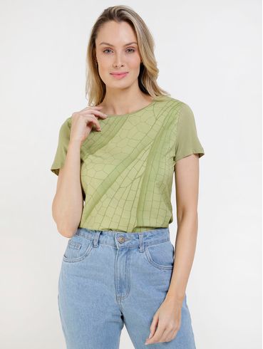 Blusa Manga Curta Cativa Feminina Verde