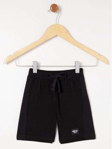 Bermuda Moletinho Infantil Para Menino - Preto