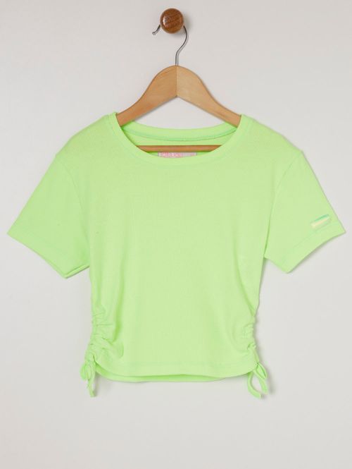 Blusa Manga Curta Juvenil Para Menina - Verde