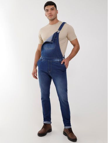 Macacão Jeans Masculino Azul