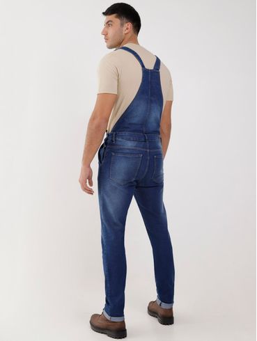 Macacão Jeans Masculino Azul