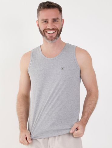 Camiseta Regata Masculina Cinza
