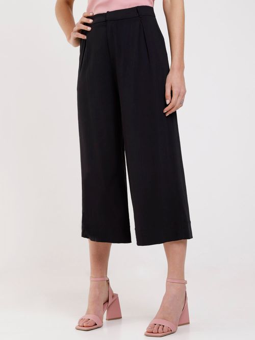 Calça Pantacourt Feminina Preto