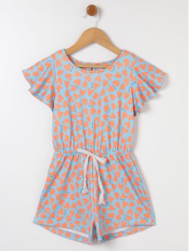 Macacão Infantil Para Menina - Azul Marinho