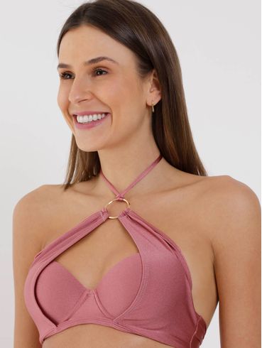 Biquíni Top Com Bojo Feminino Rose
