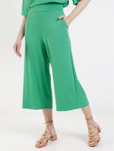 Calça Pantacourt Feminina Verde