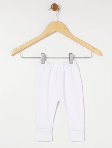 Pijama Ceroulinha Suedine Infantil Para Bebê - Branco