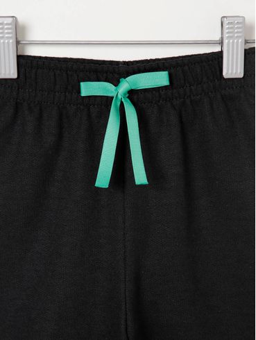 Bermuda Moletinho Infantil Para Menino - Preto