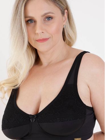 Sutiã Plus Size Feminino Preto