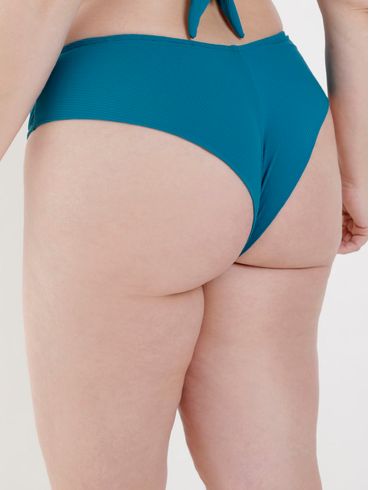 Calcinha de Biquíni Plus Size Feminina Azul