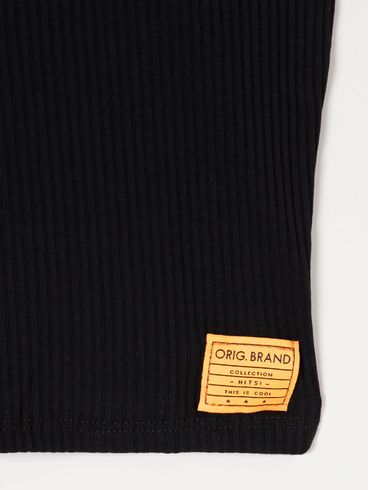 Blusa Regata Juvenil Para Menina - Preto