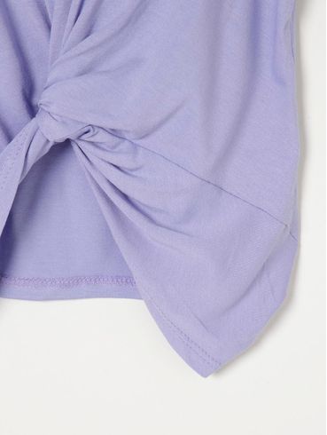 Blusa Manga Curta Juvenil Para Menina - Lilás