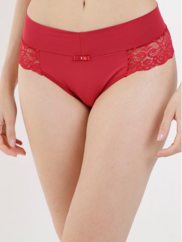 Calcinha com Renda Feminina Bordô