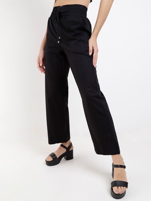 Calça Reta Cropped Autentique Feminina Preto