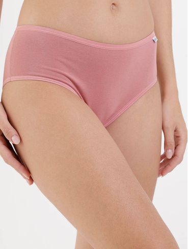 Kit com 02 Calcinhas Altas DelRio Femininas Offwhite/rose