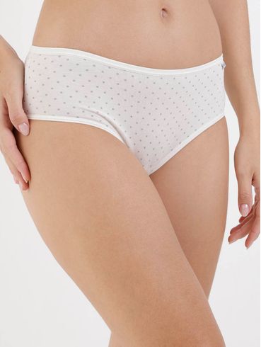 Kit com 02 Calcinhas Altas DelRio Femininas Offwhite/rose