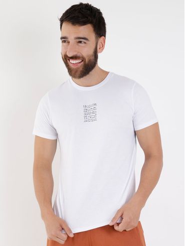 Camiseta Manga Curta Fido Dido Masculina Branco