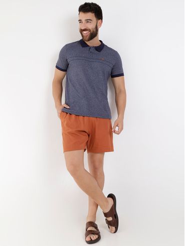Polo Manga Curta Masculina Azul Marinho
