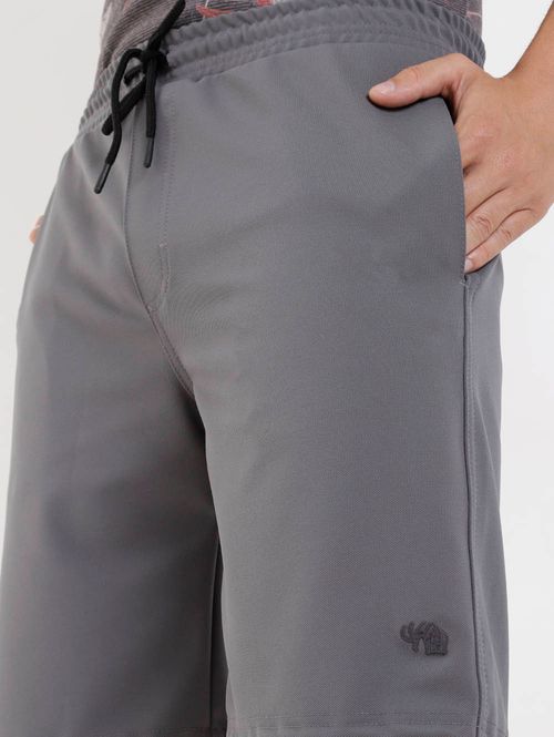 Bermuda Malha Masculina Chumbo