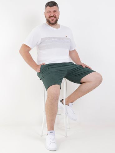 Bermuda No Stress Plus Size Masculina Cinza/Preto