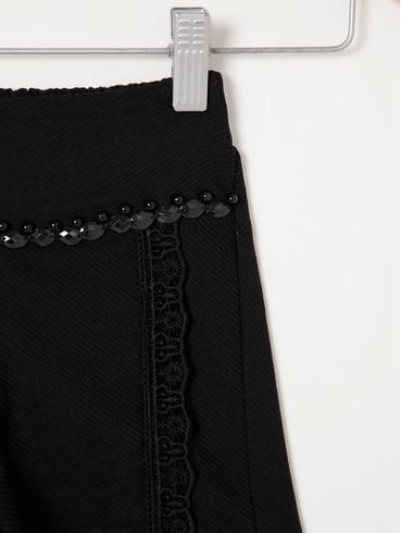 Short Infantil Para Menina - Preto