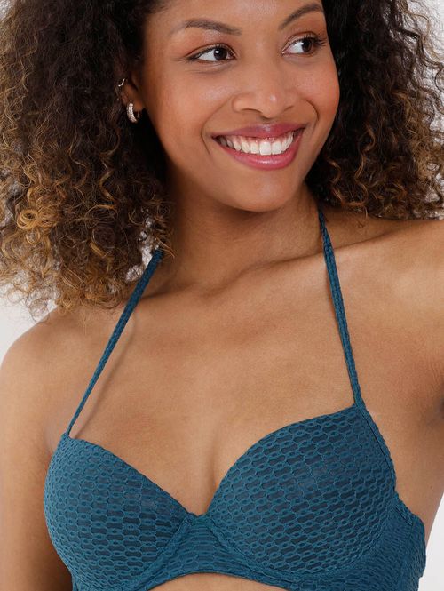 Biquíni Top Com Bojo Feminino Azul Marinho