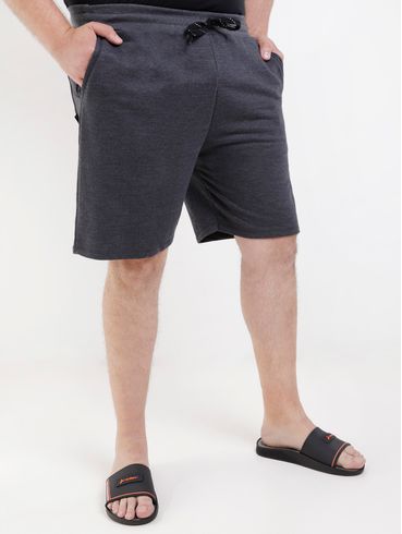 Bermuda No Stress Plus Size Masculina Cinza Escuro