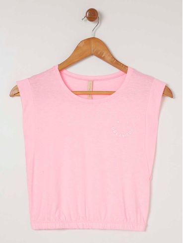 Blusa Regata Juvenil Para Menina - Rosa