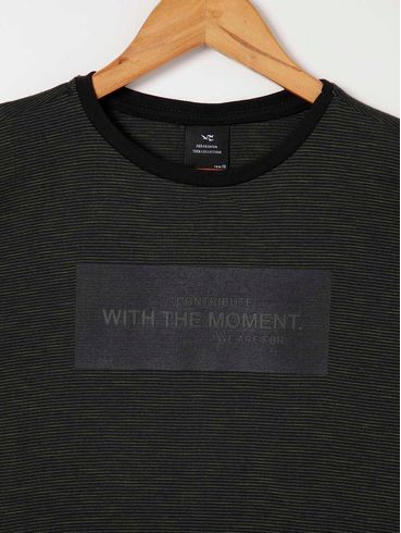 Camiseta Manga Curta Juvenil Para Menino - Preto