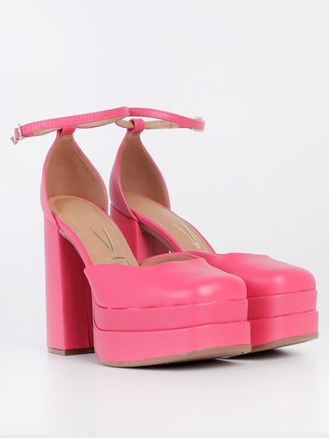 Sapato de Salto Vizzano Feminina Rosa Pink