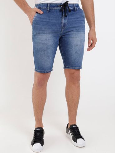 Bermuda Jeans Masculina Azul