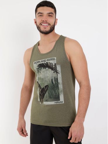 Camiseta Regata Masculina Verde