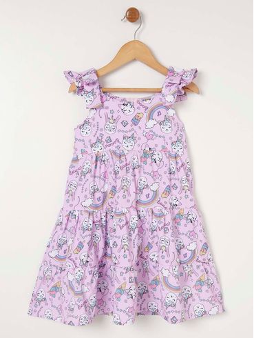 Vestido Kid+ Infantil Para Menina - Rosa