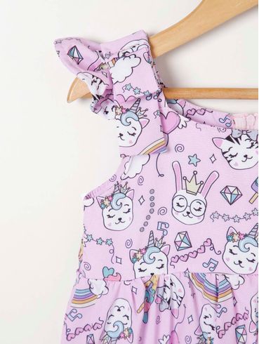 Vestido Kid+ Infantil Para Menina - Rosa