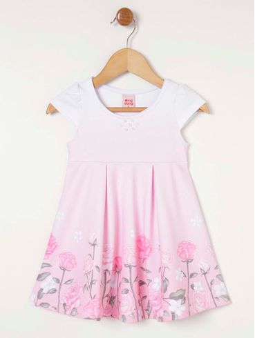 Vestido Infantil Para Bebê Menina - Rosa