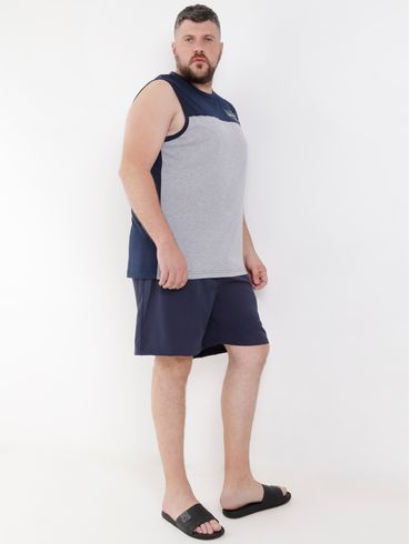 Camiseta Regata Plus Size Masculina Cinza