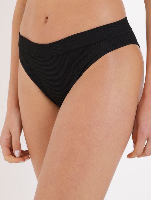 Kit com 02 Calcinhas DelRio Femininas Bege/Preto