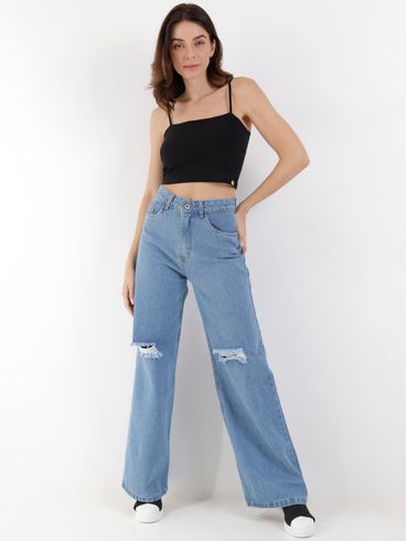 Top Cropped Autentique Feminino Preto