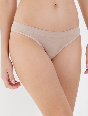 Kit com 03 Calcinhas Selene Femininas Bege/Preto