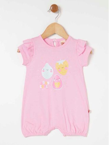 Macacão Infantil Para Bebê- Rosa