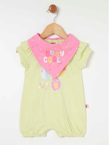 Macacão Infantil Para Bebê- Verde