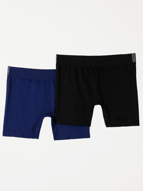 Kit com 02 Cuecas Boxer Selene Masculinas Preto/Azul Marinho