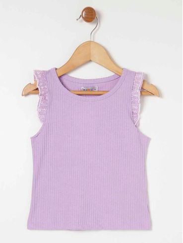 Blusa Regata Kid+ Infantil Para Menina - Lilás