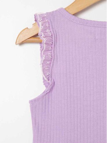 Blusa Regata Kid+ Infantil Para Menina - Lilás