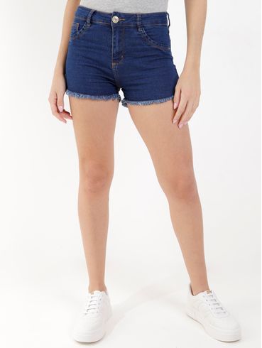 Short Jeans Feminino Azul