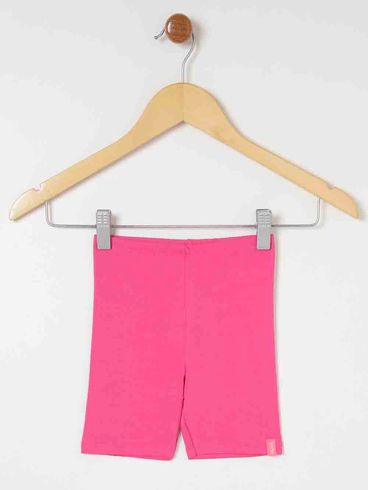 Bermuda Cotton Infantil Para Menina - Rosa Pink