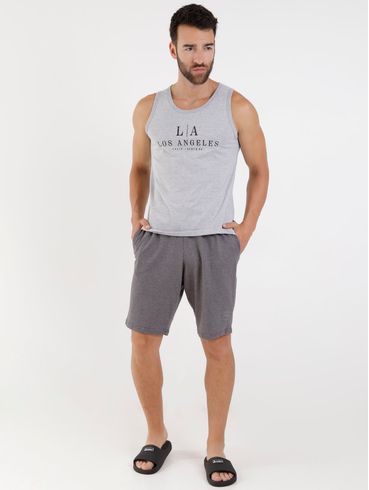 Camiseta Regata Masculina Cinza