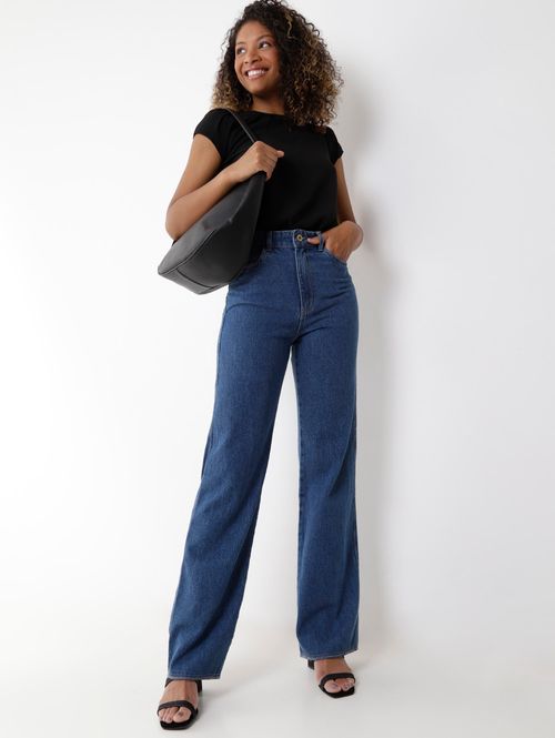 Blusa Manga Curta Autentique Feminina Preto