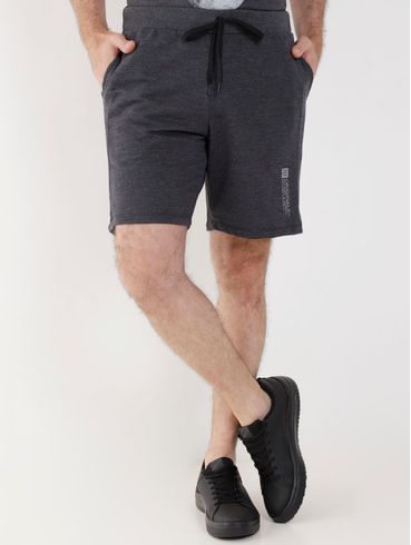 Bermuda Moletinho Masculina Cinza Escuro